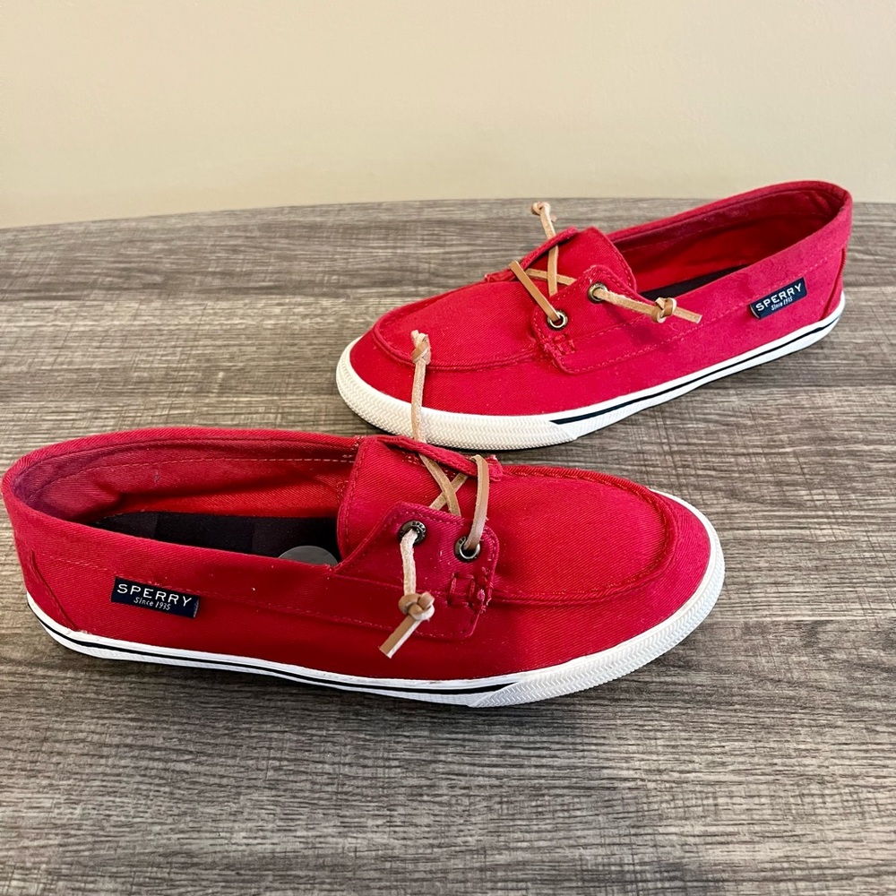 Sperry Red Canvas Shoes
